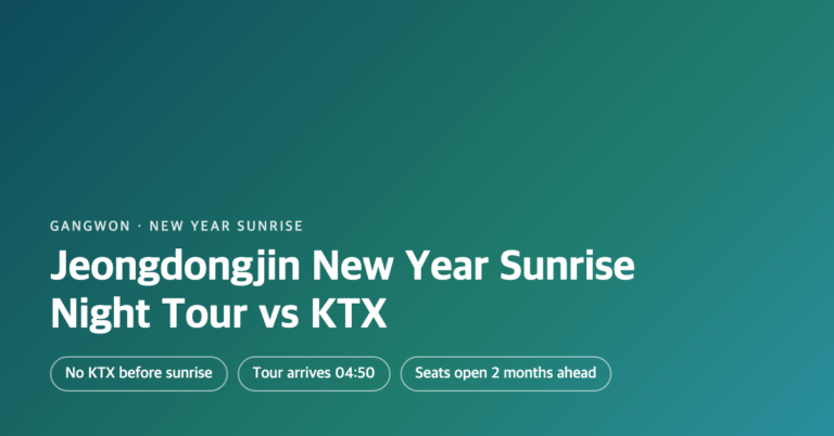 New Year Sunrise in Korea: Tour vs KTX to Jeongdongjin
